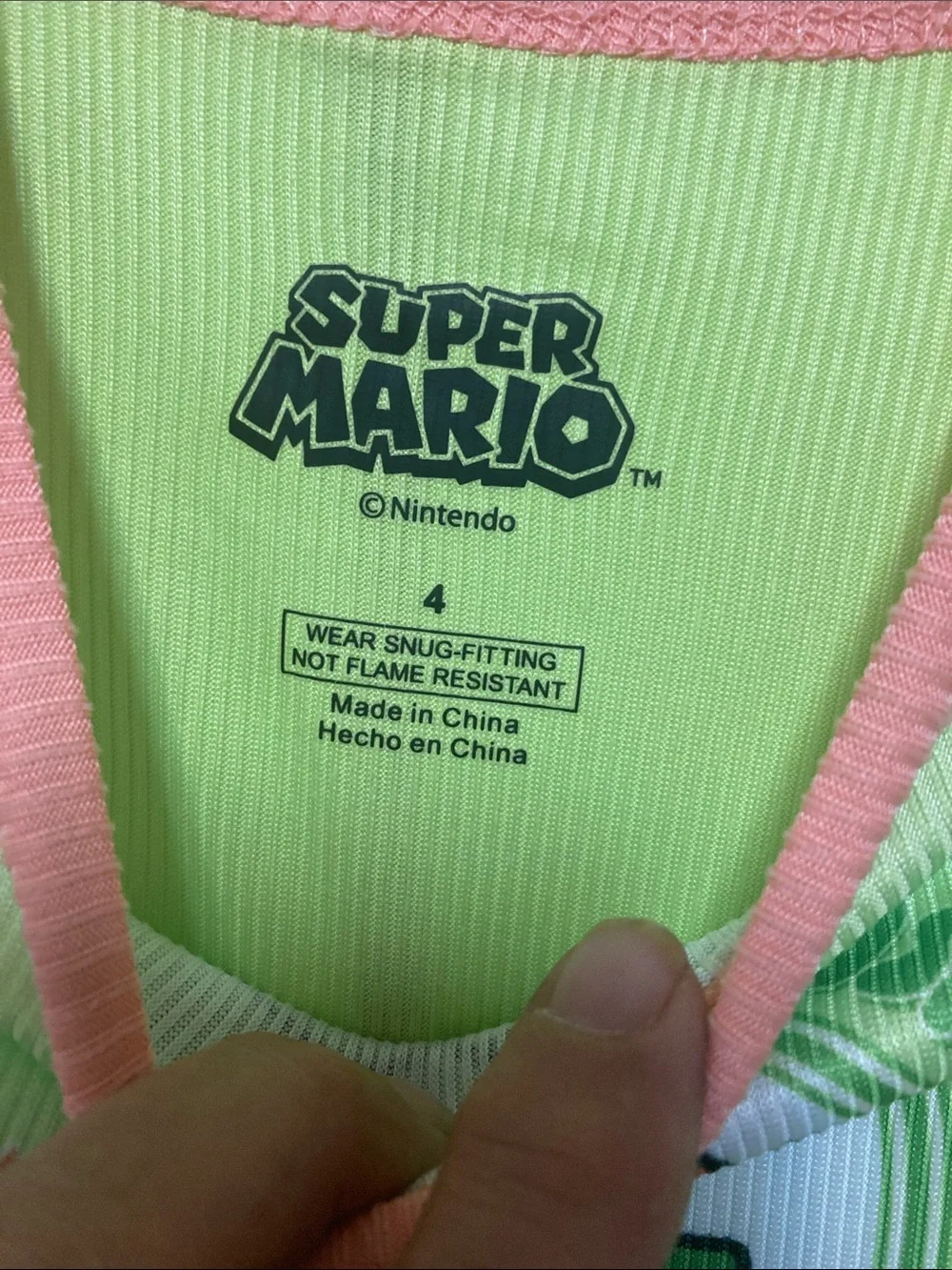 Nintendo Yoshi Lime Green & Peach Kids 2 piece  Set
